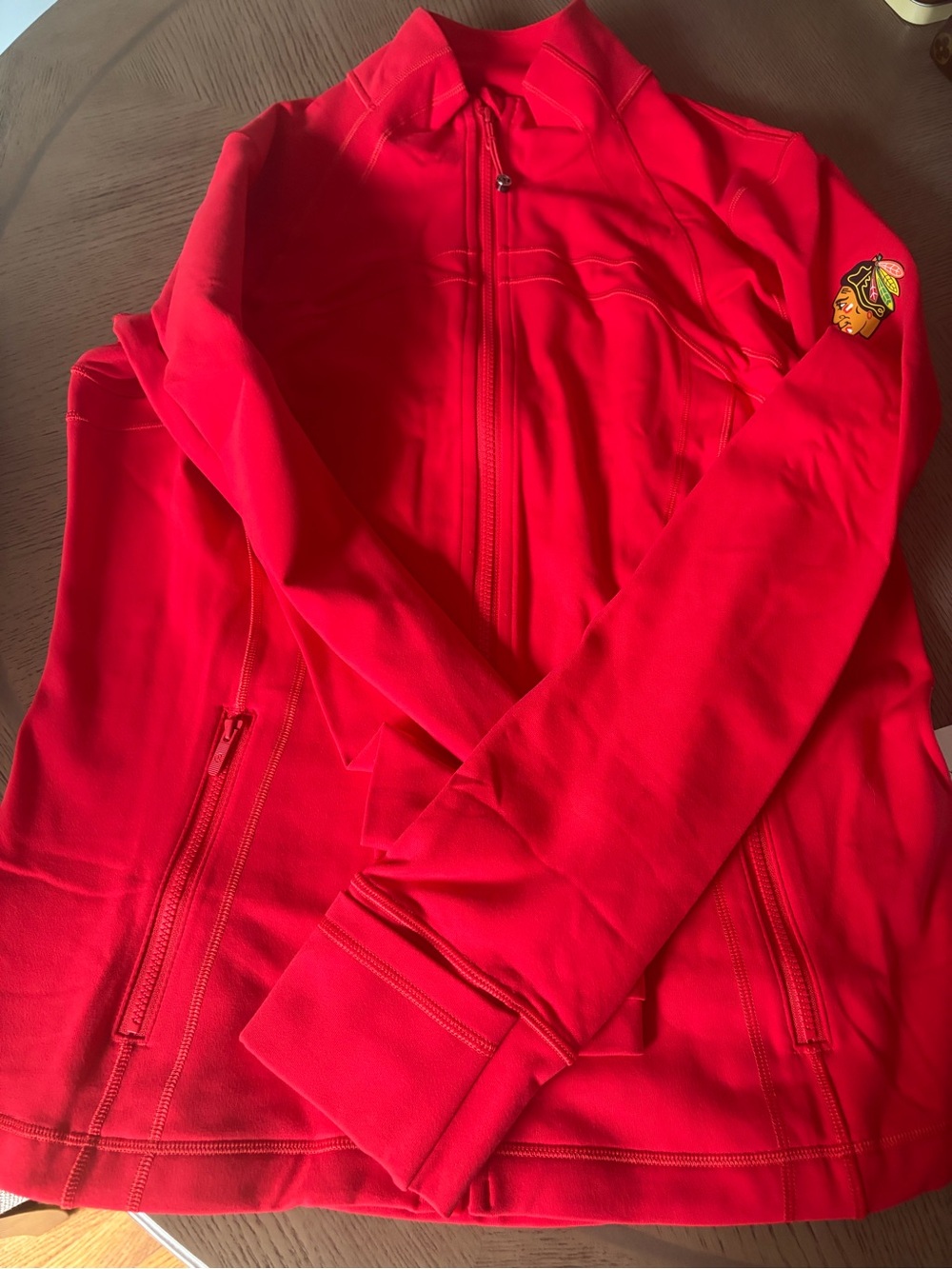 New with tags Lululemon red size women’s 14 Define Jacket with NHL team logo